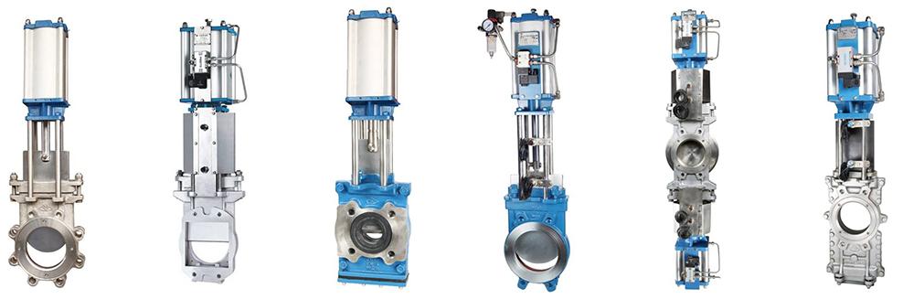 Set of Knife Gate Valves